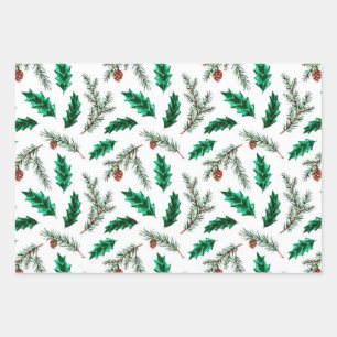 Pine Branches Inpakpapier Vel