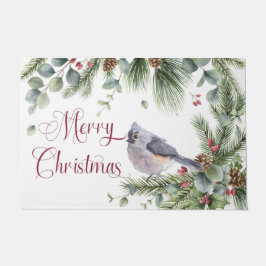 Pine Branches met Titmouse Berries Doormat Deurmat