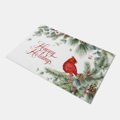 Pine Branden Pine Cones Red Cardinale Berries Deurmat (Schuin)