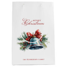 Pine brunches en Christmas Bell Aangepaste naam