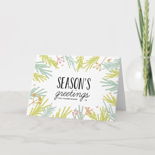 Pine Burst Holiday-kaart Feestdagen Kaart (Voorkant)