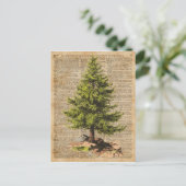 Pine,Cedar-boom,kerstboomkunst,Kunst met een woord Feestdagenkaart (Staand voorkant)