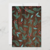 Pine Christmas Mistletoe houten dek de zalen Kaart (Achterkant)