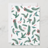 Pine Christmas Mistletoe waterverf dek de zalen Kaart (Achterkant)