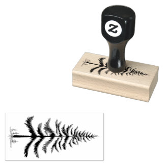 Pine Christmas Tree Twiggy Spruce Rubberstempel