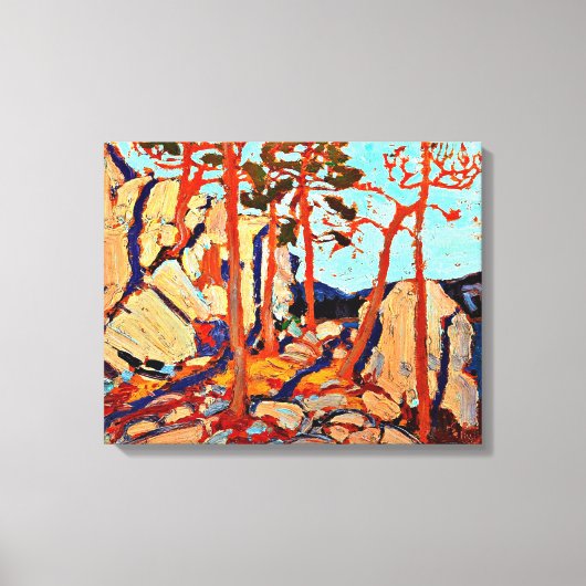 Pine Cleft Rocks van Tom Thomson Canvas Afdruk (Voorkant)