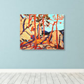 Pine Cleft Rocks van Tom Thomson Canvas Afdruk (Insitu (Houten vloer))