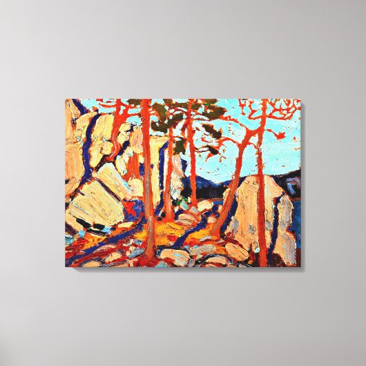 Pine Cleft Rocks van Tom Thomson Canvas Afdruk (Voorkant)