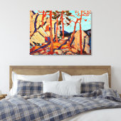 Pine Cleft Rocks van Tom Thomson Canvas Afdruk (Insitu (Slaapkamer))