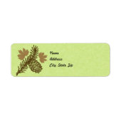 Pine Cone Address Label Sjabloon (Voorkant)