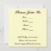 Pine Cone  Art Aangepaste Uitnodigingen (Achterkant)