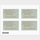  Pine Cone Branch Holiday Kerstmis Rechthoekige Sticker (Vel)