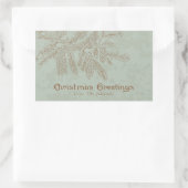  Pine Cone Branch Holiday Kerstmis Rechthoekige Sticker (Tas)