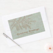  Pine Cone Branch Holiday Kerstmis Rechthoekige Sticker (Envelop)