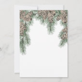 Pine Cone Bridal Shower Invitation, Winter Weddens Kaart (Achterkant)