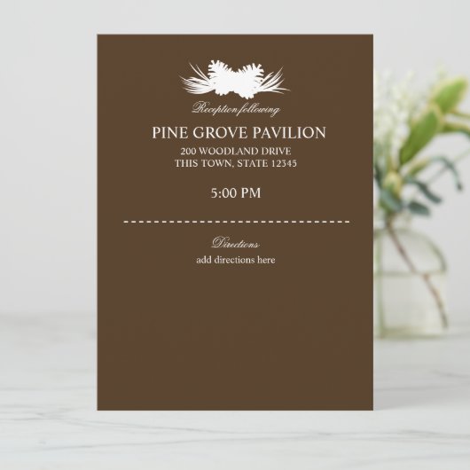 Pine Cone Brown Informatie Kaart (Staand voorkant)