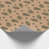 pine cone chrismas wrapping paper cadeaupapier (Hoek)