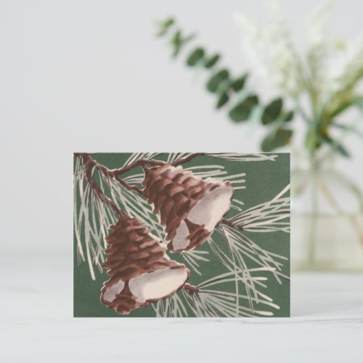 Pine Cone Christmas Bells Briefkaart (Staand voorkant)