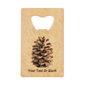 Pine Cone Creditkaart Flessenopener (Voorkant)