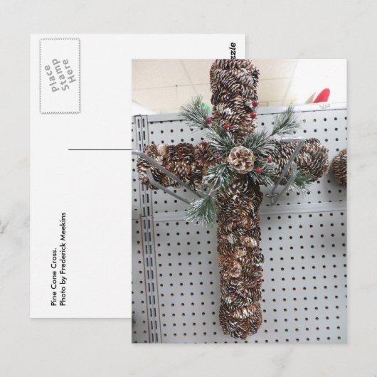Pine Cone Cross Briefkaart (Voorkant / Achterkant)