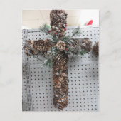 Pine Cone Cross Briefkaart (Voorkant)