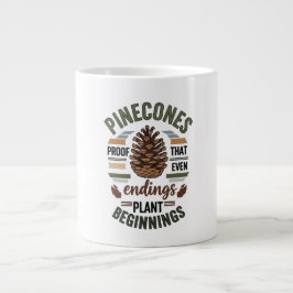 Pine cone design - De Evergreen Belofte Grote Koffiekop