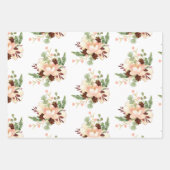 Pine Cone en Floral Bouquets Assorted Inpakpapier Vel (Voorkant)