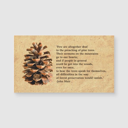 Pine Cone en John Muir Quote (Voorkant)