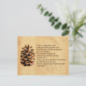 Pine Cone en John Muir Quote Briefkaart (Staand voorkant)