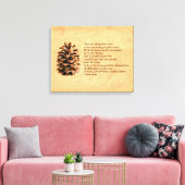 Pine Cone en John Muir Quote Canvas Afdruk (Insitu (Woonkamer))