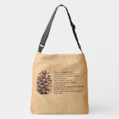 Pine Cone en John Muir Quote Crossbody Tas (Achterkant)