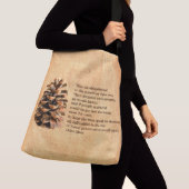 Pine Cone en John Muir Quote Crossbody Tas (Dichtbij)