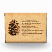 Pine Cone en John Muir Quote Fotoblokken (Voorkant)