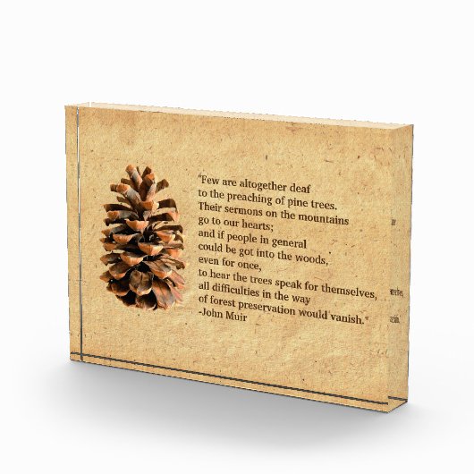 Pine Cone en John Muir Quote Fotoblokken (Rechts)