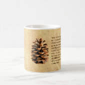 Pine Cone en John Muir Quote Koffiemok (Center)