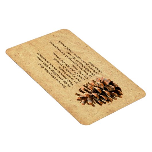 Pine Cone en John Muir Quote Magneet (Rechterzijde)