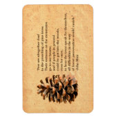 Pine Cone en John Muir Quote Magneet (Verticaal)
