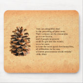 Pine Cone en John Muir Quote Muismat (Voorkant)
