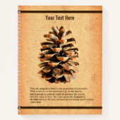 Pine Cone en John Muir Quote Notitieboek (Voorkant)