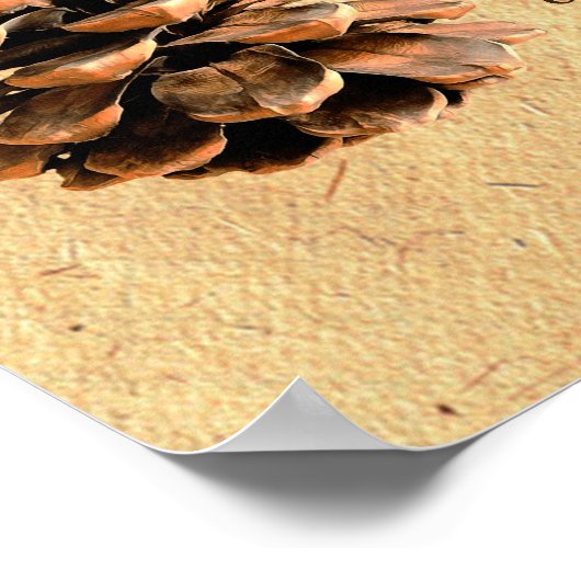 Pine Cone en John Muir Quote Poster (Hoek)