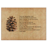 Pine Cone en John Muir Quote Snijplank (Voorkant)