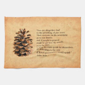 Pine Cone en John Muir Quote Theedoek (Horizontaal)