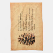 Pine Cone en John Muir Quote Theedoek (Verticaal)