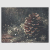 Pine Cone Festive Winter Art Tissuepapier (Voorkant)
