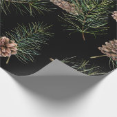 Pine Cone/Fir Pattern Cadeaupapier (Hoek)