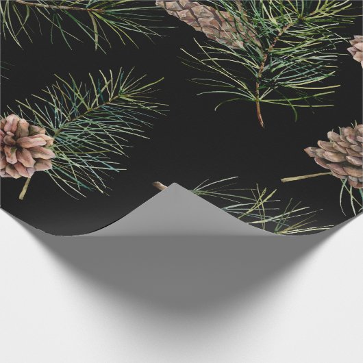 Pine Cone/Fir Pattern Cadeaupapier (Hoek)