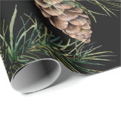 Pine Cone/Fir Pattern Cadeaupapier (Rol Hoek)