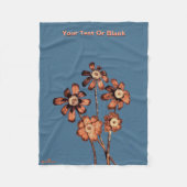 Pine Cone Flowers Fleece Deken (Voorkant)