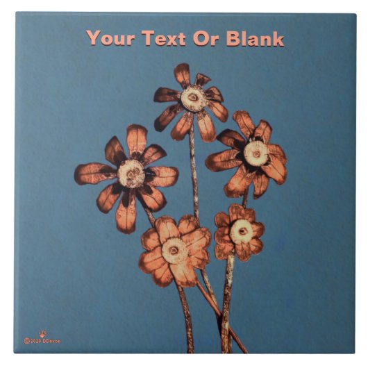 Pine Cone Flowers Tegeltje (Voorkant)