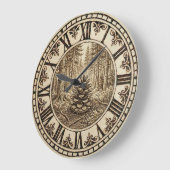 Pine Cone Forest Wall Clock Grote Klok (Hoek)